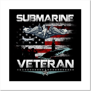 Submarine Veteran Shirt For Submariner - Gift for Veterans Day 4th of July or Patriotic Memorial Day Posters and Art